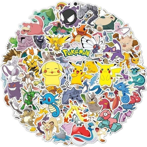LOT of 100 Random Vinyl Pokémon Stickers - Picture 7 of 8